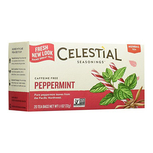 Celestial Seasonings Caffeine Free Peppermint Natural Herbal Tea - 20 Bags